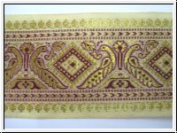 Borte Mit Pfauen Vanille Bordeaux Altgold