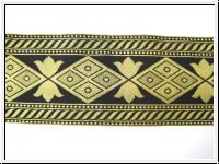 Mittelalter Borte Schwarz Gold 95mm