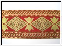 Mittelalter Borte Dunkelrot Gold 95mm