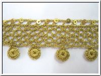 Handgeh�kelte Borte in Gold