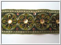 Mittelalter Borte Bestickt Olivgr�n Gold
