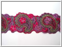 Zarte Borte Gestickt Paisley
