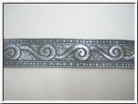 Mittelalter Borte Scroll Grau Silber