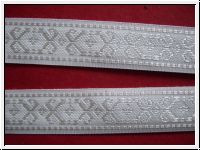 Feine Jacquardborte Weiss
