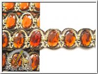 Handgearbeitete Borte Gold Bernstein