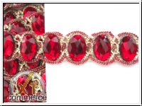 Handgearbeitete Borte Gold Bordeaux