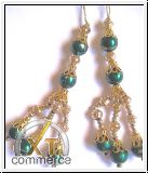 Perlenquasten Gold Gr�n