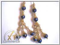 Perlenquasten Gold Blau