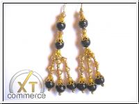 Perlenquasten Gold Schwarz