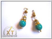 Perlenquasten Klein Gold T�rkis