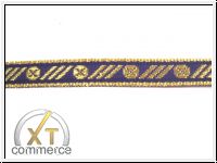 32,8 m Feine Borte Gold Lila/=0,45/m