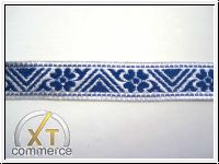 Feine Borte Blau Silber