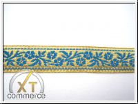 Feine Borte Azur-Blau Gold