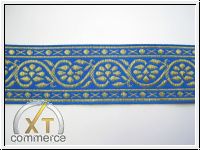 Borte Ranken Blau Gold