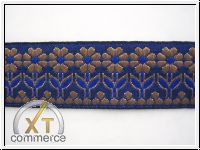 H�bsche Bumenborte Dunkelblau Altgold