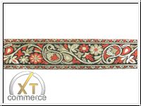 Paisley Borte Schwarz Rot Beige Gold