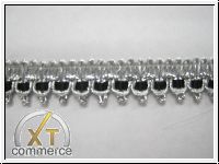 Zarte Gimpe Schwarz Silber / 18 Meter