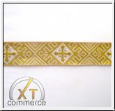 Borte Kreuze Liturgisch Gold Weiss