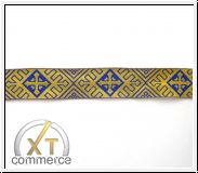 Borte Kreuze Liturgisch Gold Blau