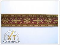 Liturgische Borte Kreuze Bordeaux Gold