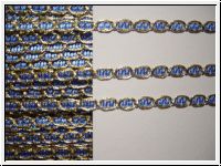 Schmale Borte Hellblau-Gold