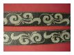 Jacquardborte Schwarz-Gold Ranken