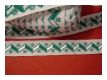 Jugendstil Borte Gr�n-Weiss Puppen