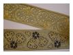 Borte Ranken und Bl�ten Oliv Gold Schwarz
