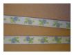 Zarte Bl�mchenborte Hellblau Grun