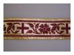 Mittelalter Borte Kreuze Gold Aubergine