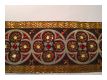 Pr�chtige Mittelalter Borte Handbestickt Bordeaux Breit