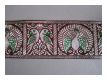 Edle Borte Pfau Dunkel Braun Gr�n Gold