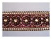 Handbestickte Borte Bordeaux Gold