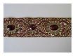 Prunk Borte Handbestickt Bordeaux Gold
