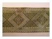 Edle Borte Olivgr�n Gold Schwarz 95 mm