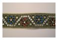 Handbestickte Borte Gr�n Gold