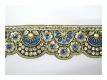 Pr�chtige Borte Handbestickt Marine-Blau