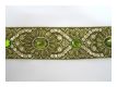 Prunkborte Handbestickt Olivgr�n Peridot