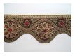 Handbestickte Borte Bordeaux Gold Rubin