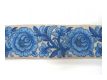 Gestickte Borte Rosen Himmelblau