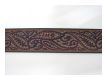 Feine Paisley Borte D.Blau Aubergine Beige