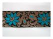 Borte Blumen Schwarz Bronze T�rkis