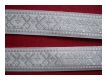 Feine Jacquardborte Weiss