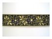Handbestickte Borte Bl�ten Gold Schwarz