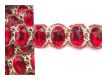 Handgearbeitete Borte Gold Bordeaux