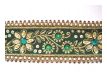 Handbestickte Borte Gold Gr�n