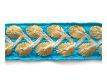Borte Gestickt T�rkis Gold Silber