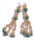 Perlenquasten Gold Gr�n