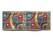 Borte Gestickt Braun Bordeaux Petrol