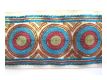 Gestickte Borte T�rkis Bordeaux